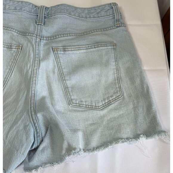 Universal Thread Vintage Midi Cuff Off Jeans Shorts 8/29 Light Wash High Rise - Picture 8 of 10